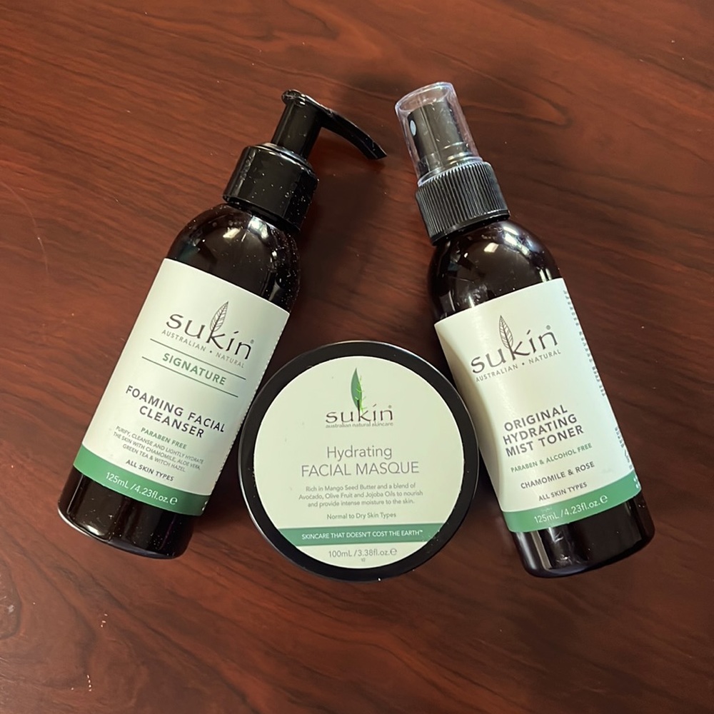 Sukin Australian Natural Signature Facial Masque, Cleanser and Toner Set